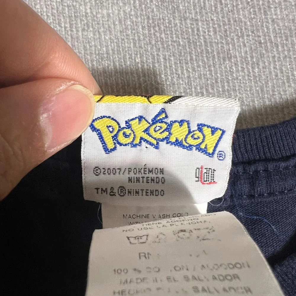 Vintage 2007 Pokemon Electivire Navy Blue Graphic T-Shirt Kids Size Medium M - Picture 4 of 7